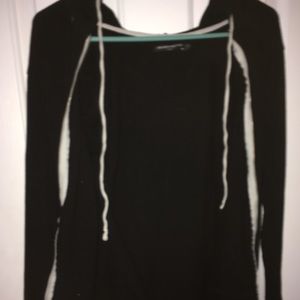 black sweater zip sweatshirt brandy melville